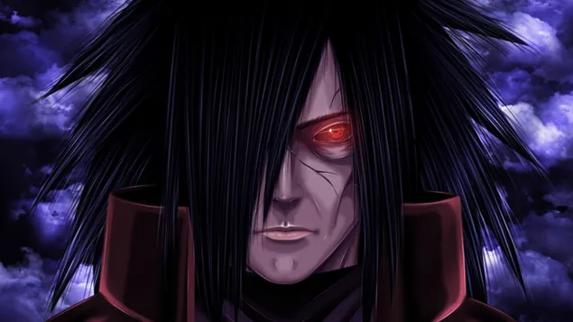 Naruto, Madara Uchina de ojos rojos