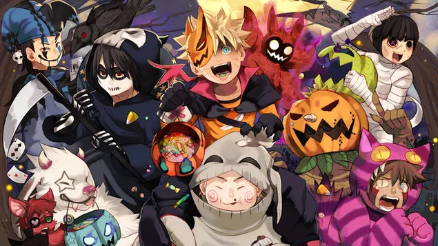 ナルトのハロウィンパーティー 2K 壁紙