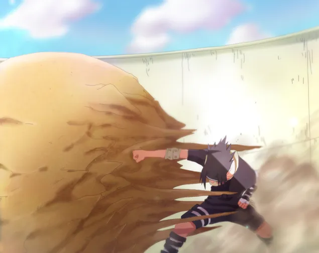 Naruto - Sasuke Uchiha contra Gaara