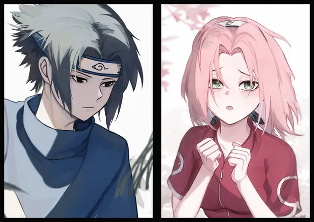 Naruto - sasuke uchiha y sakura haruno HD fondo de pantalla