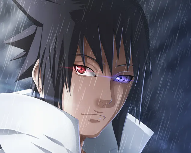Naruto Shippuden - Sasuke Uchiha después de la Gran Guerra 2K fondo de pantalla