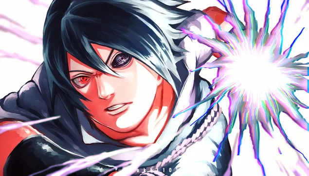 Naruto Shippuden - Jutsu estilo rayo de Sasuke Uchiha