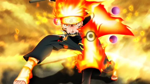 Naruto Uzumaki Modo Sabio 4K fondo de pantalla