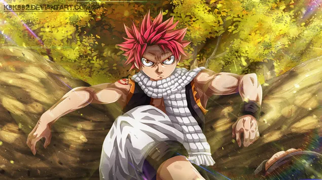 Hình nền Natsu Dragneel chờ đợi đối thủ mạnh hơn 2K