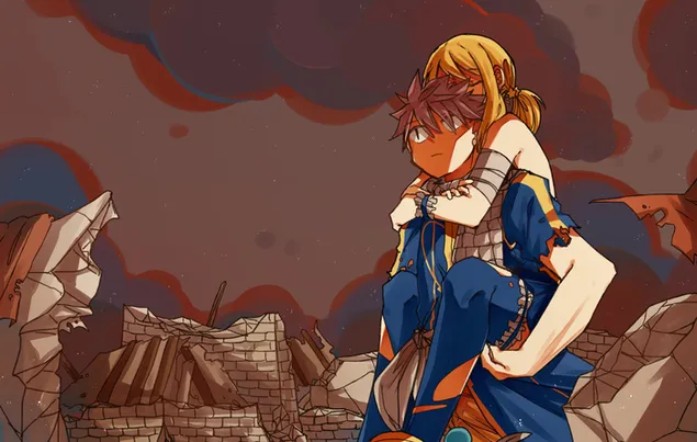 Ταπετσαρία Natsu Piggyback Lucy 2K