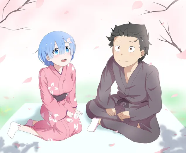 Natsuki Subaru & Rem Sakura Blüten