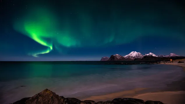 Naturaleza - Aurora boreal 4K fondo de pantalla