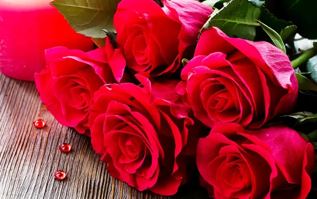 Rote Rosen der Natur