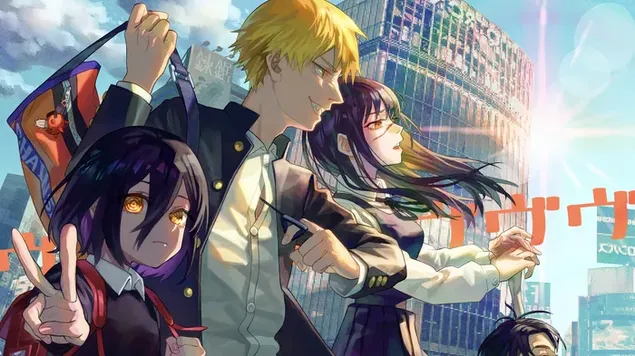 电锯侠的那由多、电治和战魔 4K 壁纸