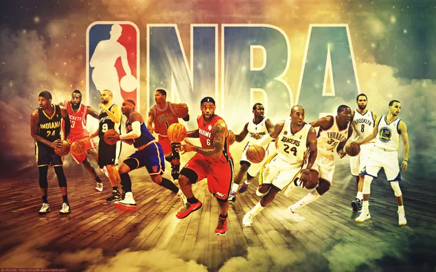 Cartel de promoción de baloncesto de la NBA. descargar