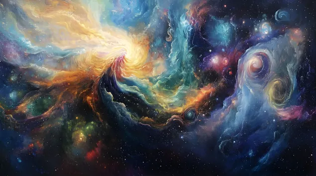 네뷸러 호라이즌: 우주의 깊이를 탐험하다 8K 배경화면