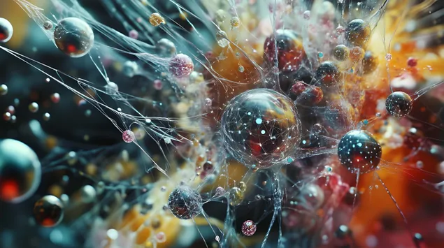 Nebula Nexus: una danza de energías 8K fondo de pantalla