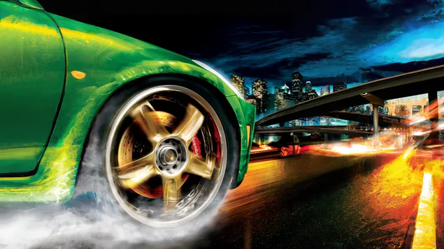 Need for speed : Green four wheel race 4K wallpaper