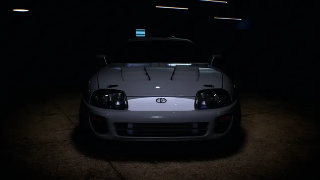 Need for Speed ​​Grauer Toyota Supra 4K Hintergrundbild