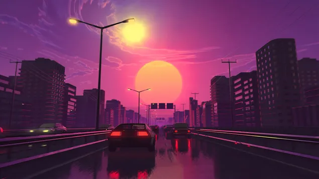 Neon City Retrowave Synthwave tải xuống