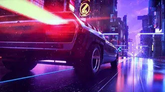 Tapeta Neon City Retrowave 4K