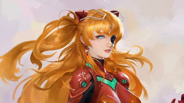 Neon Genesis Evangelion - Asuka Langley Sohryu (สายตา) 4K วอลเปเปอร์