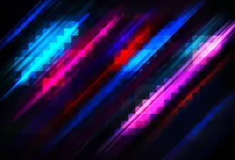 Неоновые пиксельные сетки 2K обои