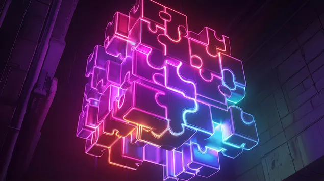 prezemete neonska zagatka kotska na reflektivna povrshina