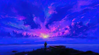 neon sunset evening  download