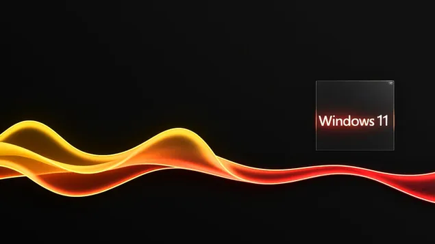 Неонски бранови логото на Windows 11 Dekstop 4K тапет