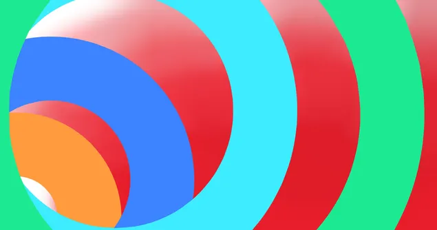 중첩된 원 2K 배경화면