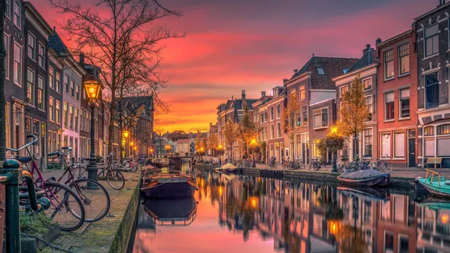nederland, holland, kanaal, rivier, gebouwen, geweldig, architectuur