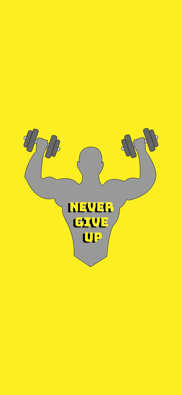 Never Give Up Gym 4K wallpaper