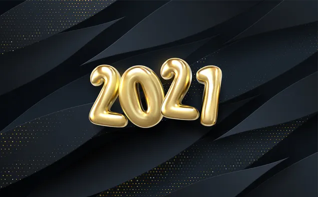 Hình nền Năm mới vàng ~ 2021 ~ 4K