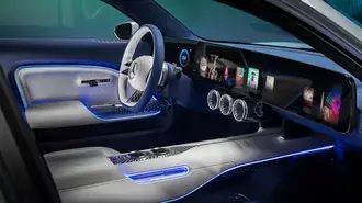 Paparan dalaman Mercedes Vision EQXX baharu 2K kertas dinding