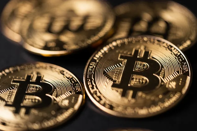 Nieuw geld is bitcoin 4K achtergrond