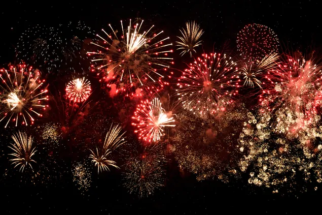 New year's eve glowing fireworks display download