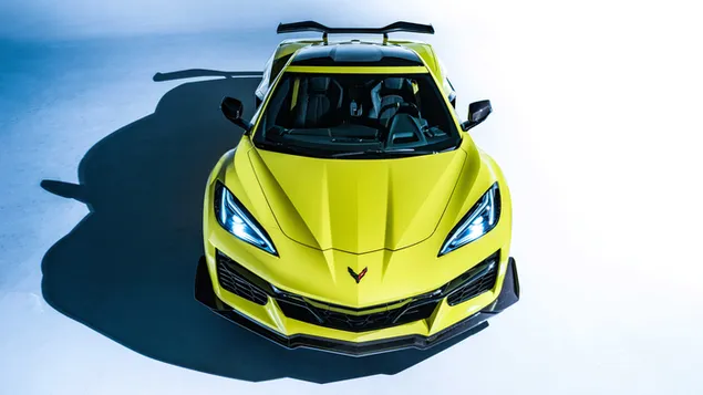 New yellow sports car