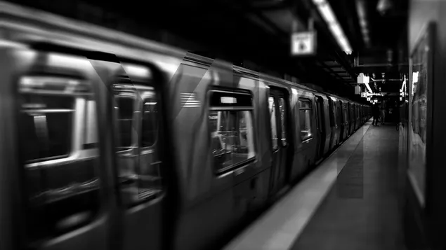 New York Stad Ondergrondse Metro Trein aflaai