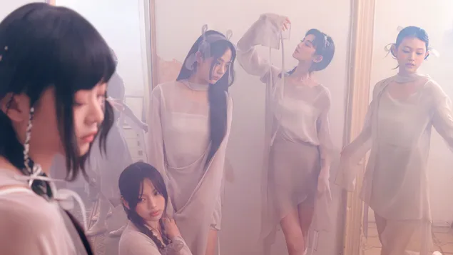 NewJeans' All Members - צילום אלבום קום 4K טפט