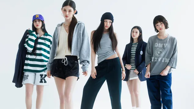 Alle NewJeans-Mitglieder | Shooting für das Album „How Sweet“ 4K Hintergrundbild