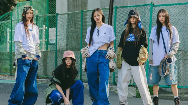 Taustakuva NewJeans kaikki jäsenet | 'Supernatural' Album Shoot X 'Hiroshi Fujiwara' Collab Shoot 4K