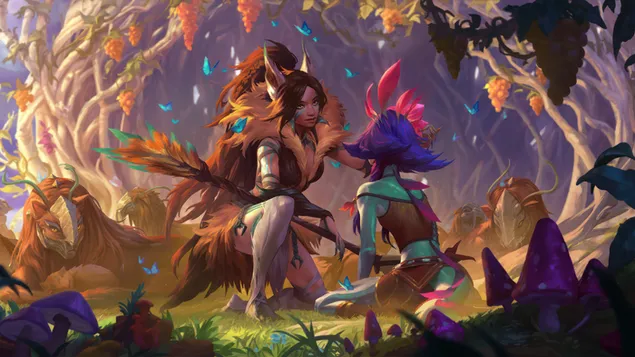 Nidalee with Neeko - League of Legends (LOL) کاغذدیواری  4K