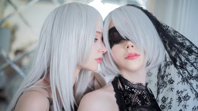NieR Automata (Cosplay Gadis) - YoRHa 2B dengan YoRHa A2 unduhan