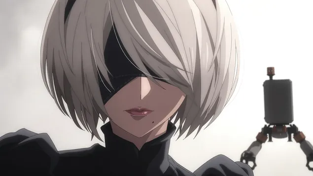 NieR:Automata Ver1.1a anime : Yorha št. 2 tip B (Android) 4K ozadje