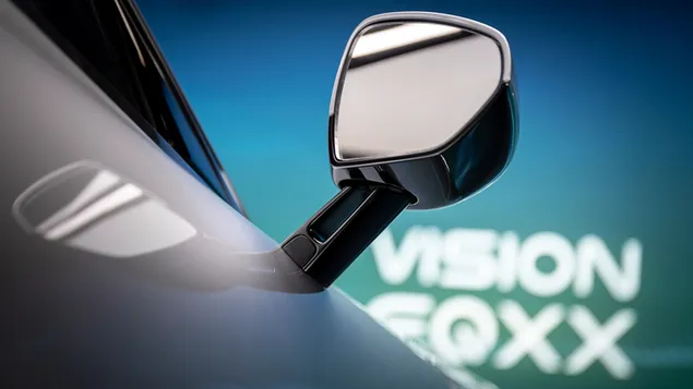 Nieuwe Mercedes Vision EQXX spiegel