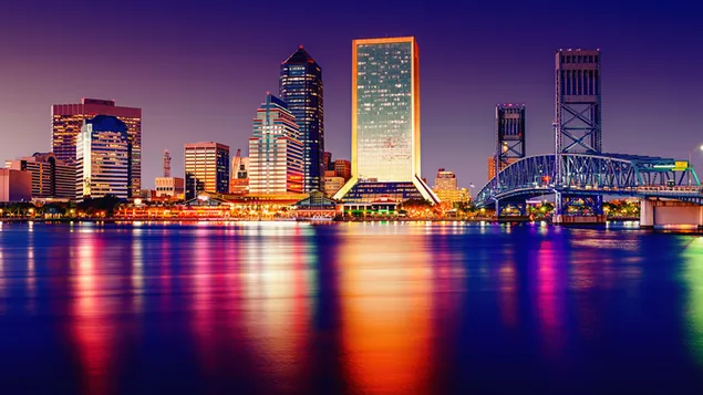 Páipéar balla Atmaisféar oíche i Florida4K