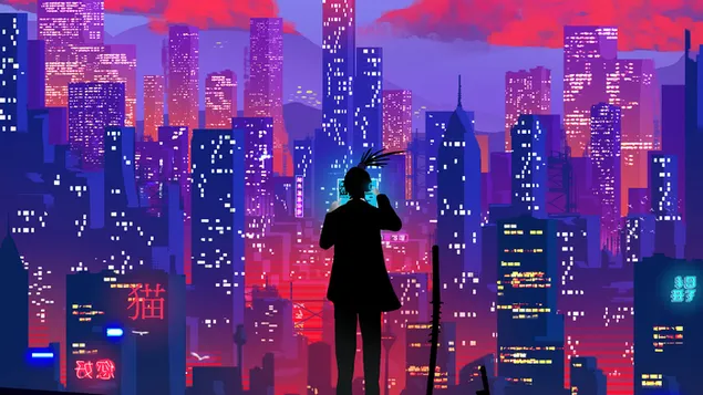 Night City Illustration 4K wallpaper