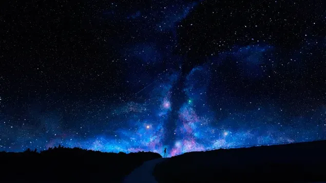 Night galaxy sky filled with stars 4K wallpaper