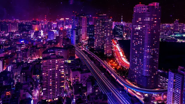 Night in the city of tokyo download
