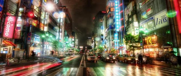Noche en Tokio 2K fondo de pantalla