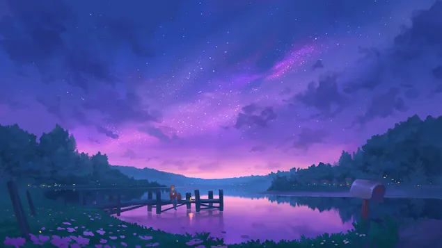 Night Lake Sky