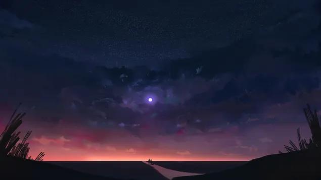 夜の風景の背景
