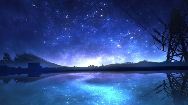 Pemandangan Bintang Malam 4K wallpaper