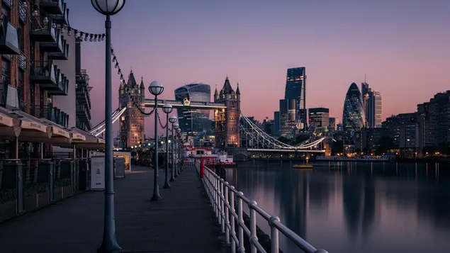 Night view of the london bridge download